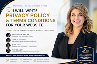 write privacy policy and terms conditions for your website