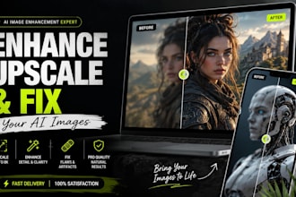 fix, enhance, edit ai image, art flaws and blur, extend and upscale using ai