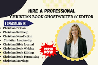 write christian fiction, devotional, bible study and christian ebook