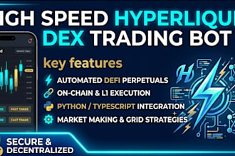 develop a high speed hyperliquid dex trading bot, crypto trading bot, solana bot