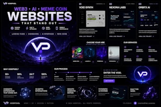design a futuristic web3 or meme coin website