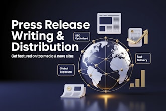 write and distribute professional press releases for maximum media exposure