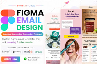 design beautiful figma email design for klaviyo and mailchimp email marketing