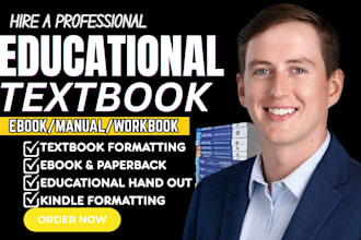 write, format and design educational textbook, lesson book, workbook amazon KDP