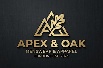 design a modern and stylish mens shirt brand logo for your clothing business