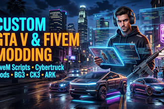 do custom gta 5, fivem, ck3, bg3, ark, cyperprunk, game modding and scripting