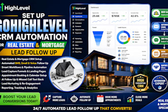 set up gohighlevel CRM automation for real estate and mortgage lead follow up
