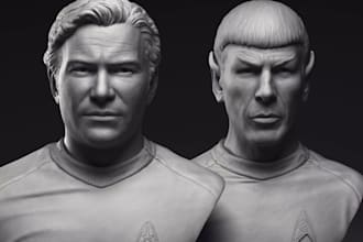sculpt 3d figurine print ready model, busts, and collectible statues