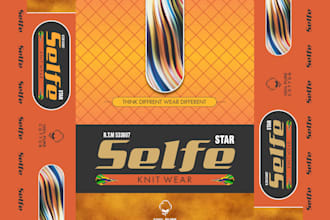 design modern under garments box packaging