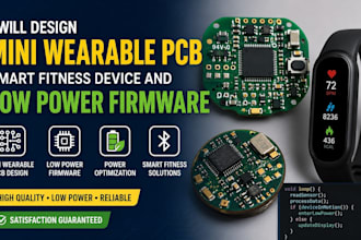 design mini wearable pcb, smart fitness device and low power firmware
