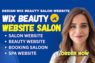 design wix beauty salon website with booking and appointment system