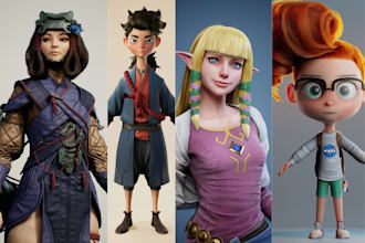 realistic 3d character modeling stylized 3d game character unity unreal engine