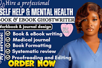 ghostwrite self help mental health ebook, workbook and journal design