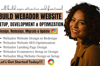 build webador website, webador redesign, webador website, web landing page