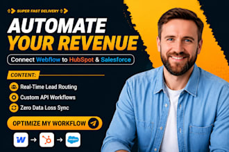 integrate webflow with hubspot or salesforce for lead generation