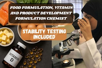 do food formulation, vitamin and product development formulation chemist