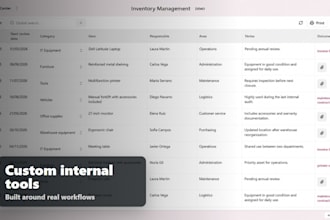 build a custom internal tool or dashboard for your business