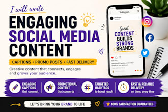 write engaging social media captions and promotional content