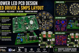 design power led pcb, led driver circuit and smps pcb layout for manufacturing