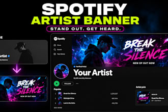 design a stunning spotify artist banner and profile header
