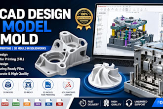 3d cad design 3d model 3d mold 3d model for printing 3d mould in solidworks