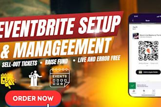 set up, plan and manage your event, webinar, eventbrite event
