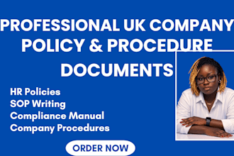 create UK company policy and procedure documents