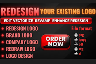 redesign, design, edit fix, revamp, retrace, enhance vectorize old or ai logo