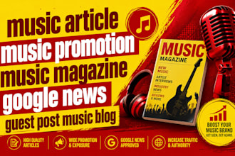 music article music promotion music magazine google news guest post music blog