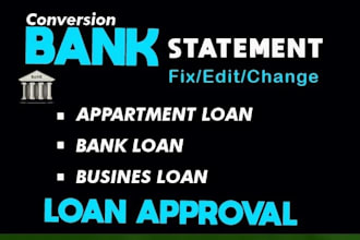 bank statement for business loan or apartment approval