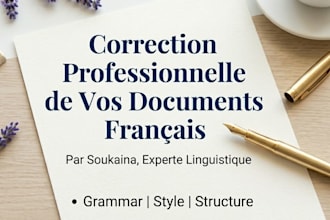 professionally proofread and edit your french documents