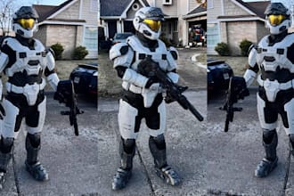 custom cosplay creation wearable game movie full armor helmet props for con