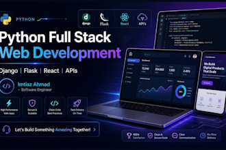 do full stack web development as a python expert