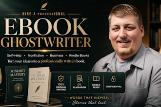 write ebook and book, ebook writer and ghostwriter nonfiction KDP book writer