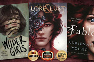 create a stunning dark fantasy romance book cover