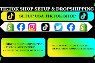 set up  tiktok shop automation and dropshipping manager