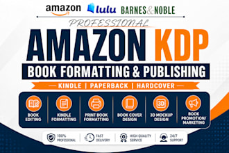 publish and optimize your amazon kdp book for kindle and paperback