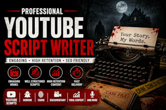 write professional youtube scripts for any niche