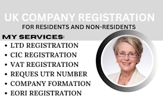 register uk ltd, uk company formation, cic registration, vat number, utr, eori