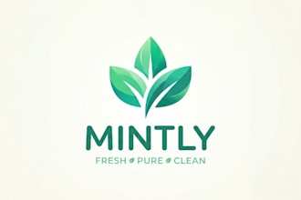 design a fresh and modern mint logo for your brand