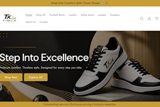 design luxury shoe shopify store sneakers website loafers website