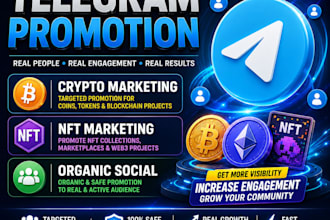 do telegram promotion crypto marketing nft marketing organic social promotion