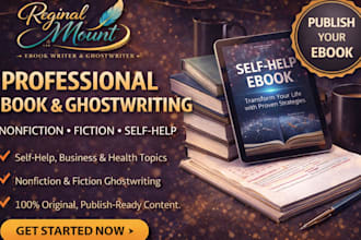 write a professional ebook and ghostwrite your book for amazon KDP