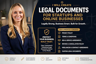 create legal documents for startups and online businesses