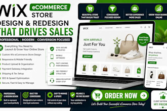 design or redesign a professional wix ecommerce store