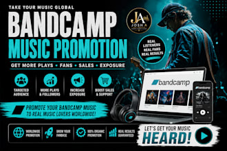 promote your bandcamp music and reach real listeners worldwide