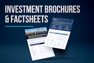 design a professional investment brochure or factsheet