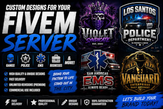 create custom fivem gang police ems and business logo