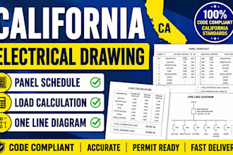 panel schedule load calculation one line diagram california electrical drawing