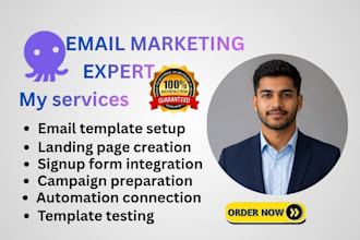 setup emailoctopus template emailoctopus campaign emailoctopus landing page